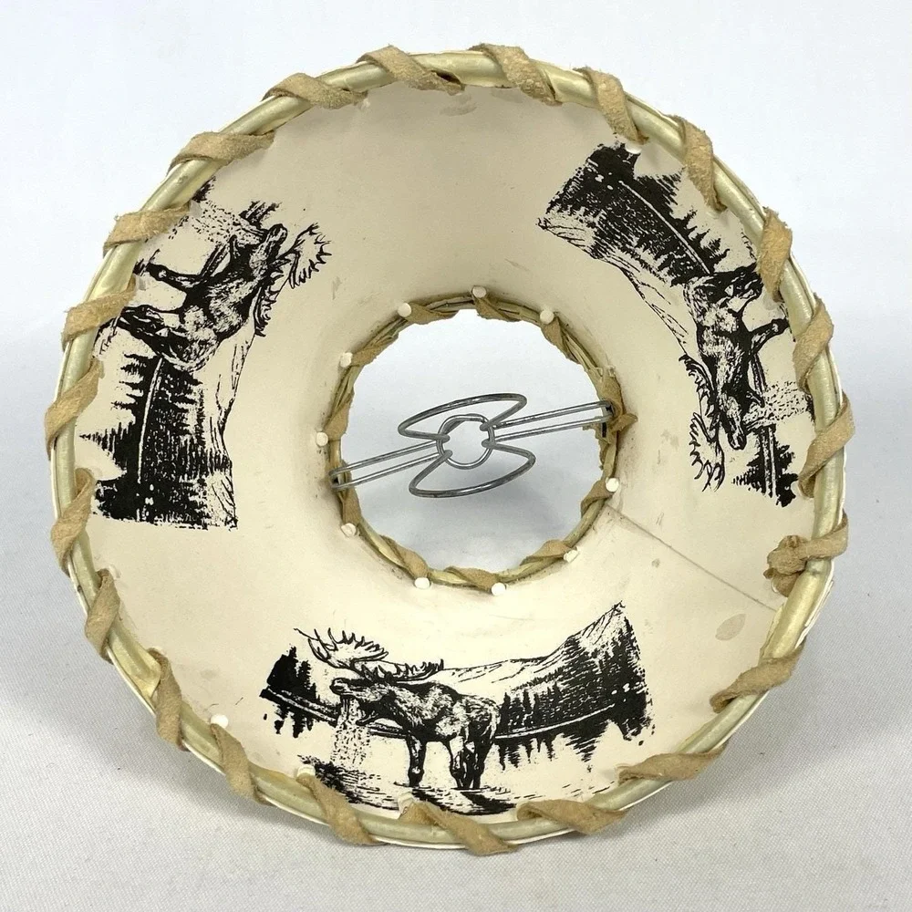 Vintage‎ Moose Silhouette Clip On Lampshade 4